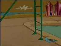 A pantera cor de rosa na praia